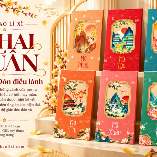 Mẫu thiết kế phong bao lì xì mới nhất