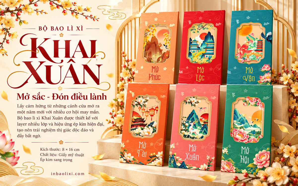 Mẫu thiết kế phong bao lì xì mới nhất